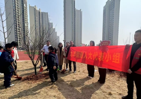 “植此青绿·人大献力”——区人大九华街道 工委开展植树节暨代表履职活动